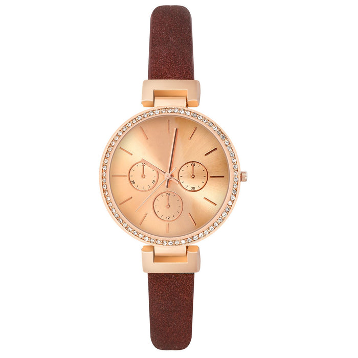Fashion Women Wristwatch Leather Band Quartz Casual Clock LZ20011