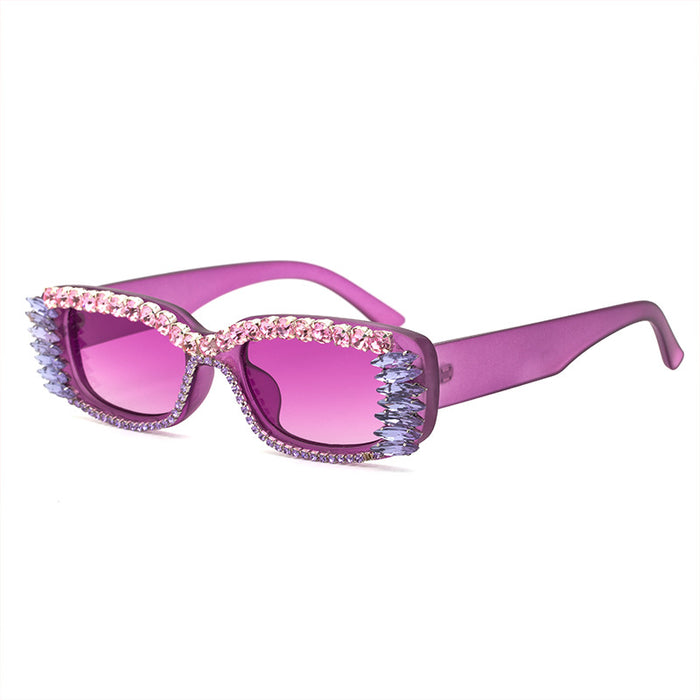 Women's Inlaid Square Sunglasses