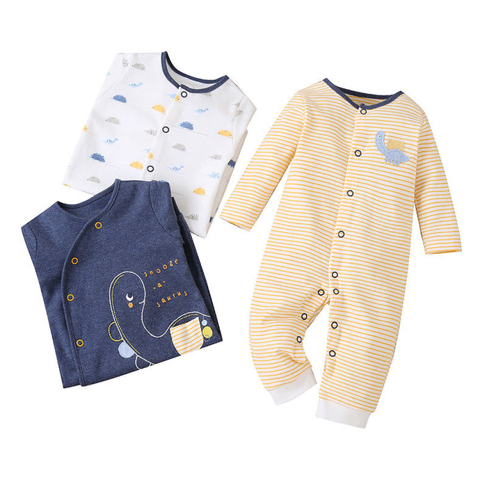 3pcs Pack Infant Romper Baby Cartoon Jumpsuit