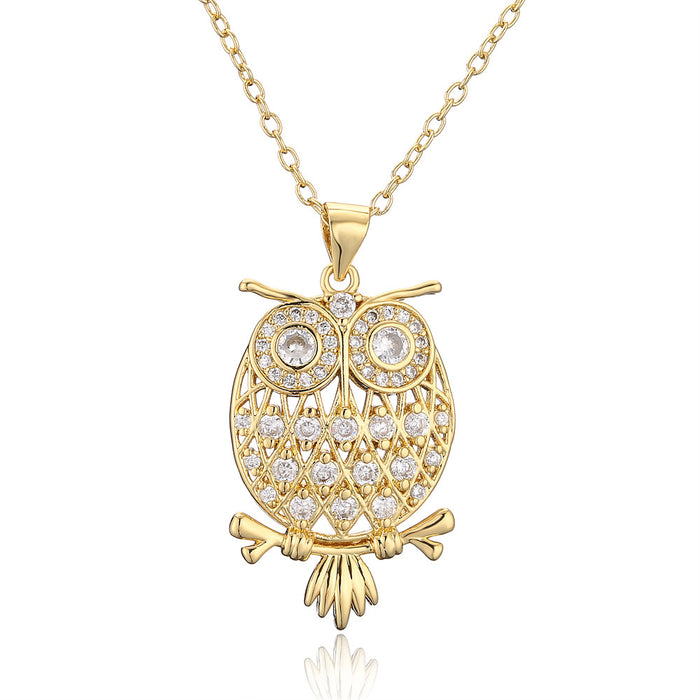 Fashion Simple Personalized Owl Pendant Necklace