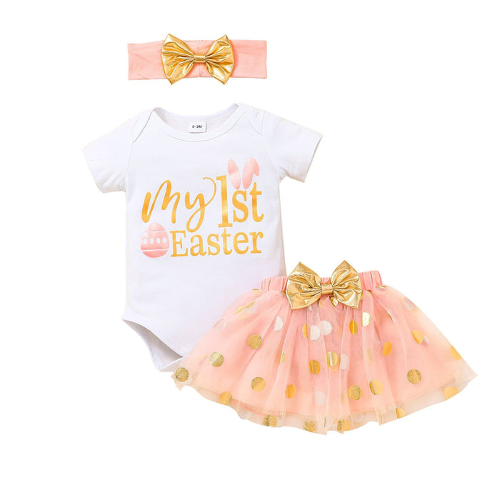 Little Girl Sweet My 1st Easter Dress Set