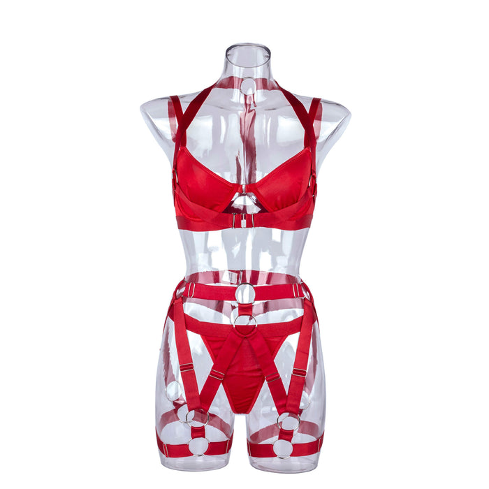 Women's Sexy Lingerie Buckle Patchwork Underwear