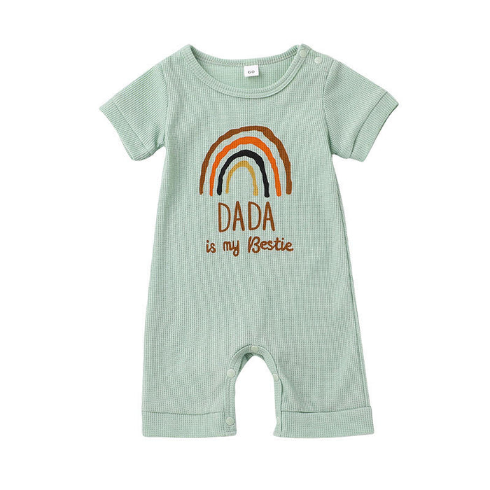 Summer Rainbow Printed Baby Jumpsuit