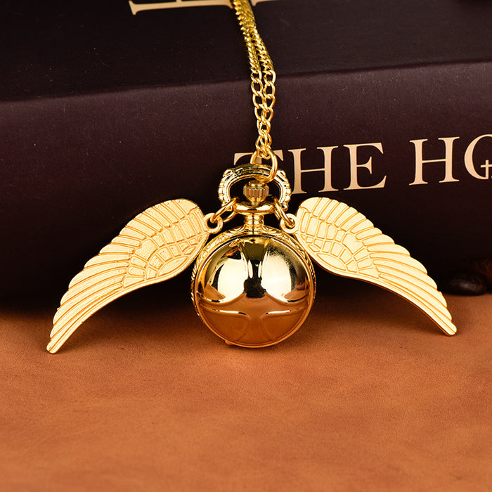 Small Golden Small Light Ball Large Wing Pocket Watch Ll3741