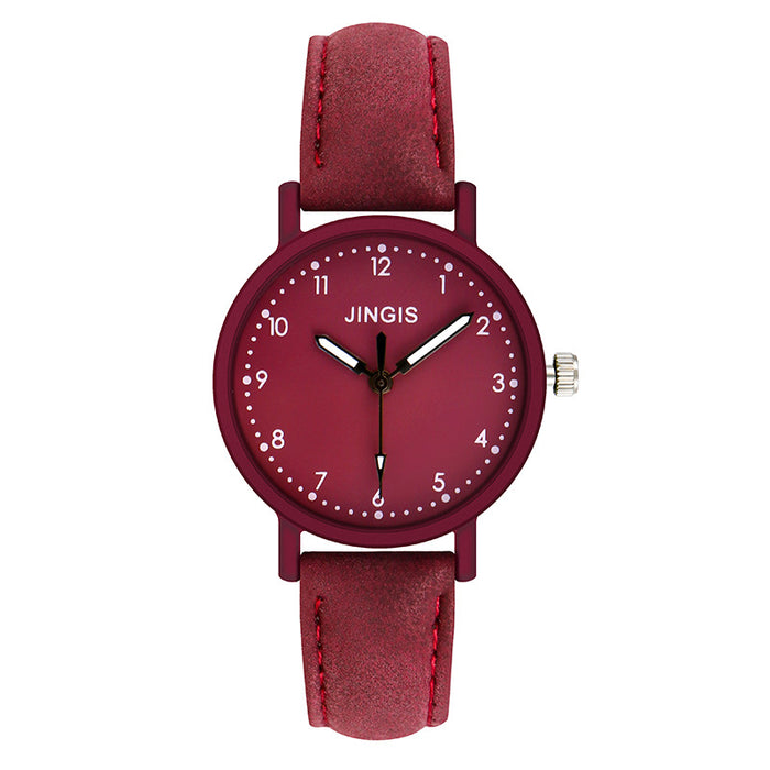Fashion Women Wristwatch Leather Band Quartz Casual Clock LLZ22204