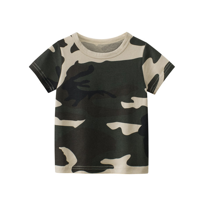 Children's short sleeve T-shirt camouflage