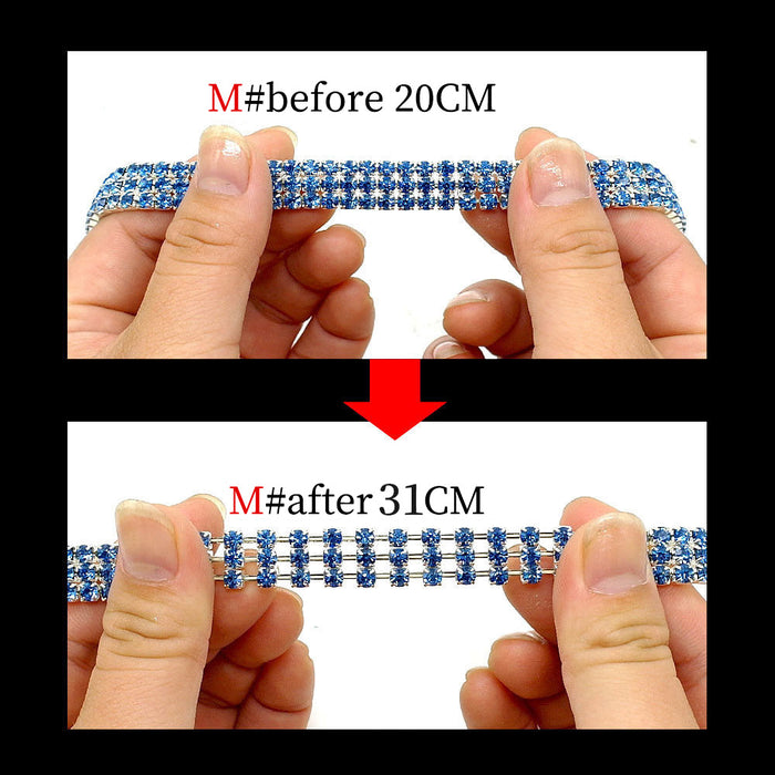 27Pcs Rhinestone Pet Collars