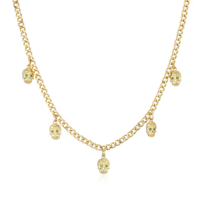 Personalized Hip Hop Style Exquisite Skull Pendant Necklace