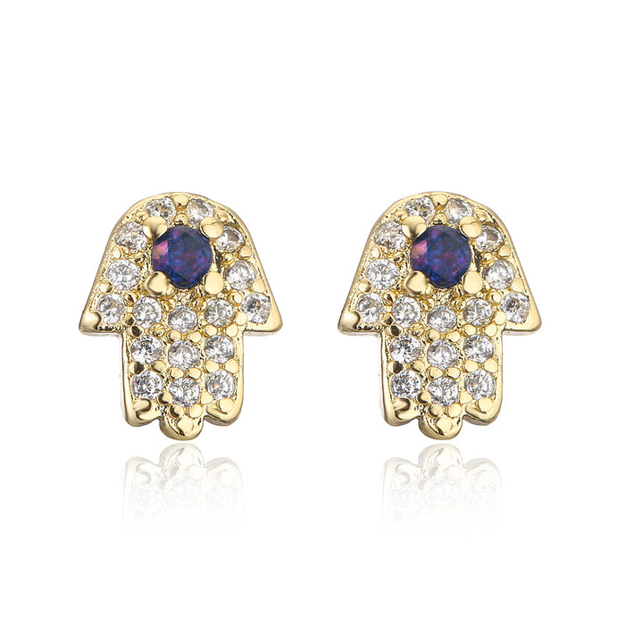 New Fashion Personality Palm Shaped Women's Stud Earrings