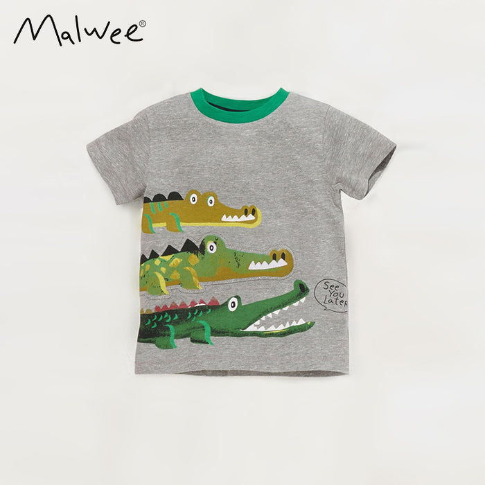 Children's printed round neck boys' top