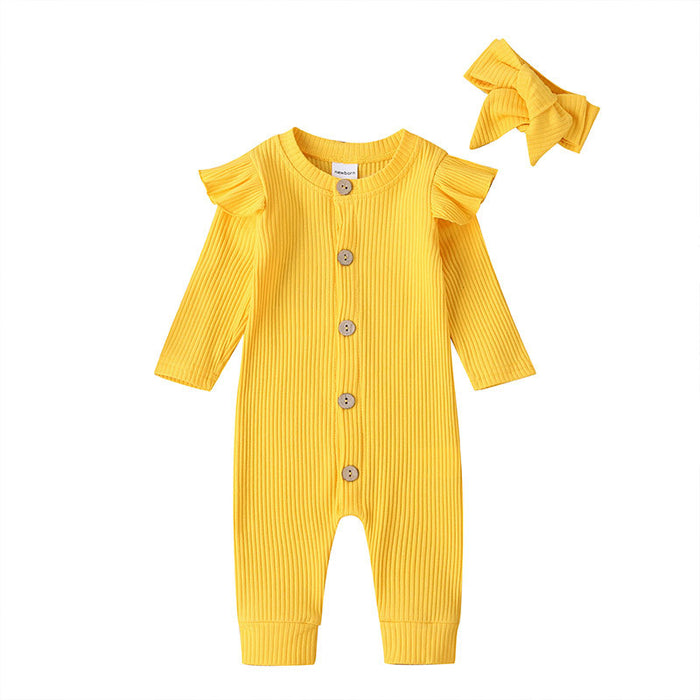 Long Sleeve Baby Girls' Jumpsuit