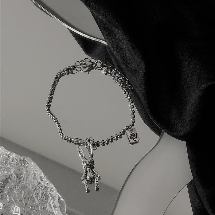 New Fashion Creative Mechanical Rabbit Pendant Bracelet