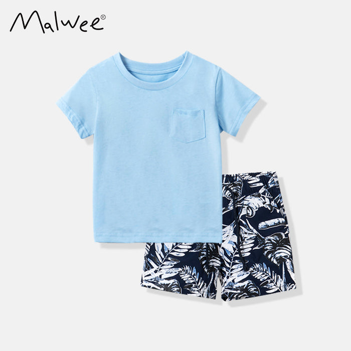 Children's set boys' short sleeved Shorts Set