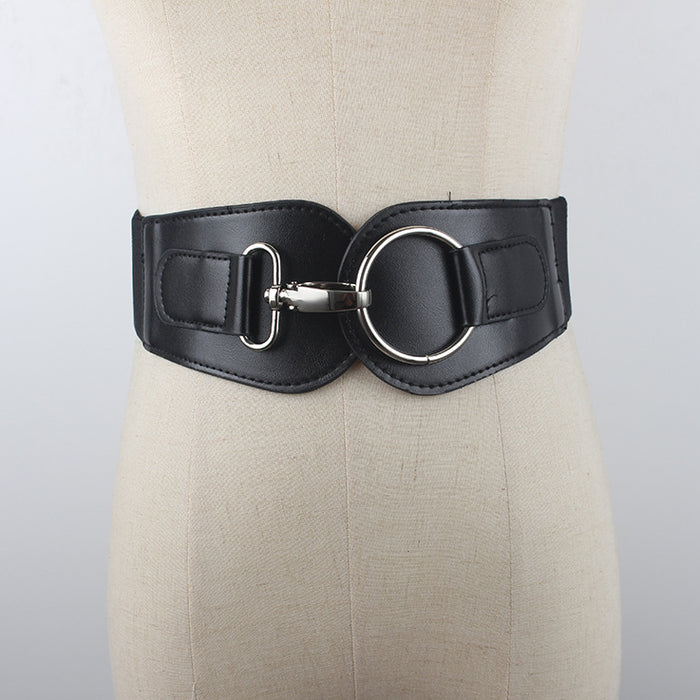 Ladies with Suits Tunic Outer Wear Fashion Wide Waist Belt