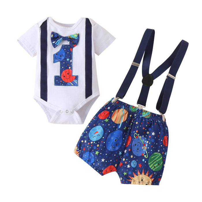 Infant short sleeve strap set two piece set