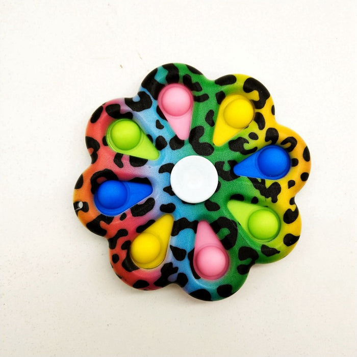 55 pieces fidget pop 8 finger painted spinning toy
