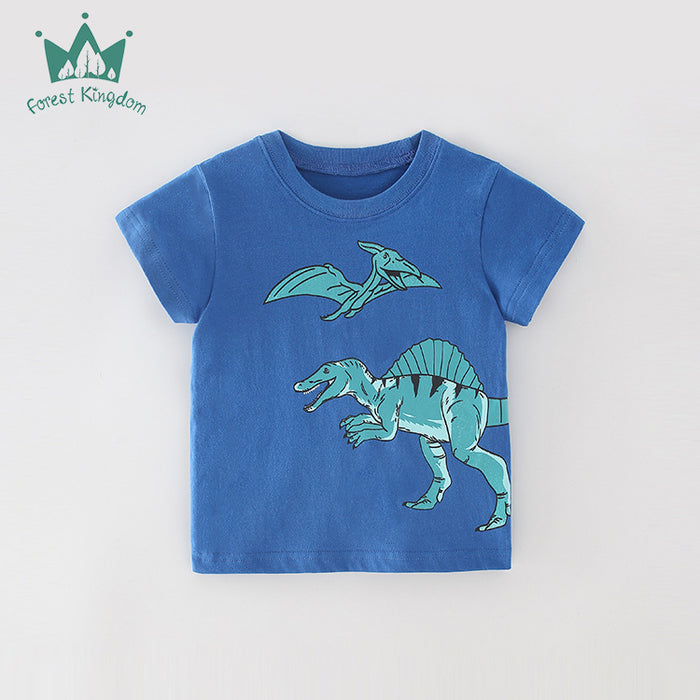 Boys' short sleeved T-shirt small and medium-sized children's cotton summer bottoming shirt