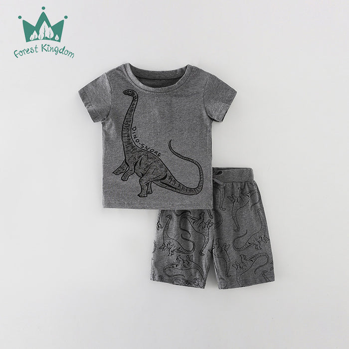 Boys' Casual Short Sleeve T-shirt and shorts two piece set