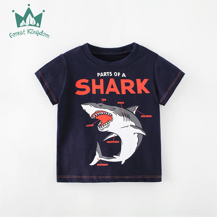 Boys' printed cartoon cotton top