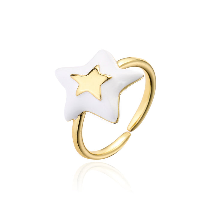 New Fashion Irregular Pentagram Open Ring