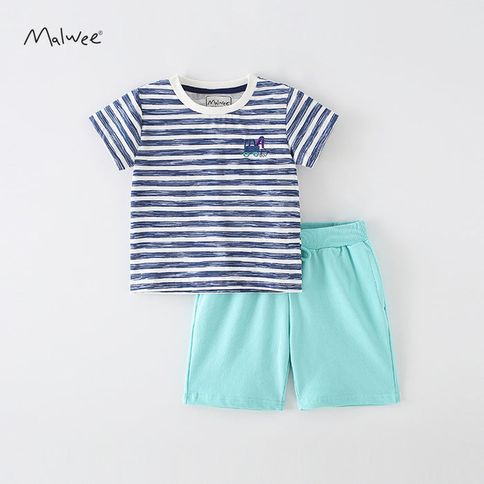 Boys' short sleeved shorts two piece set
