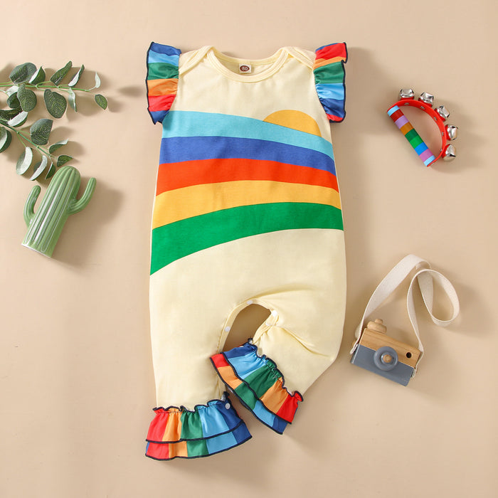 Rainbow graffiti SHORT SLEEVE BODYSUIT