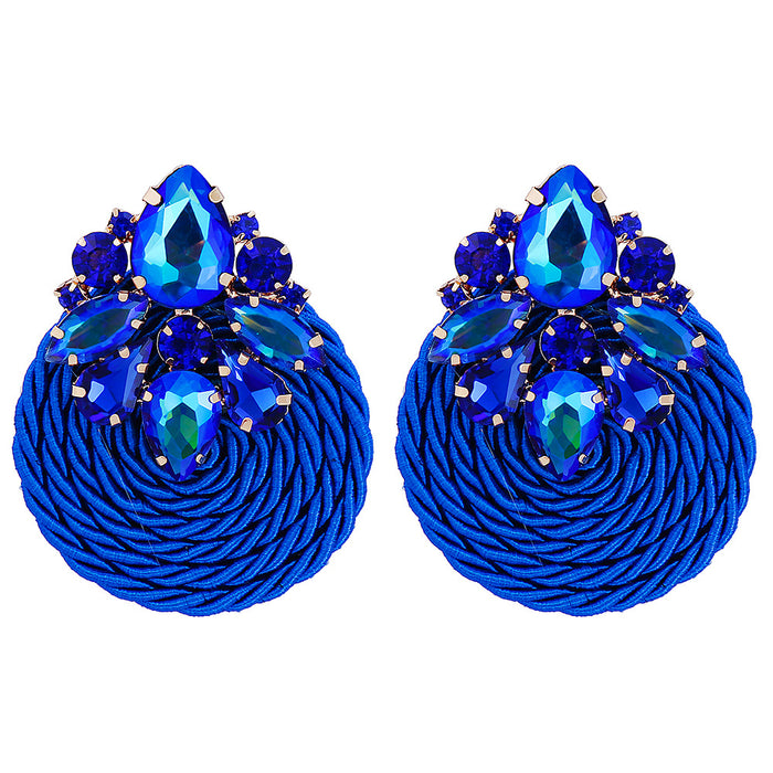 New fashion personalized hand woven women's Round Earrings