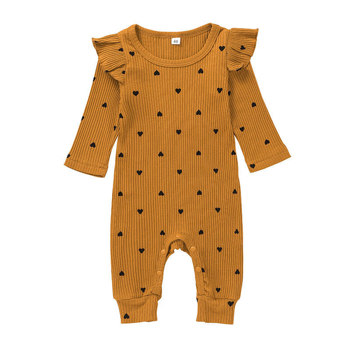 Cute Baby Girls Heart Romper