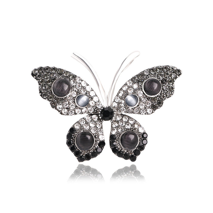 New Creative Rhinestone Butterfly Brooch Female Pin