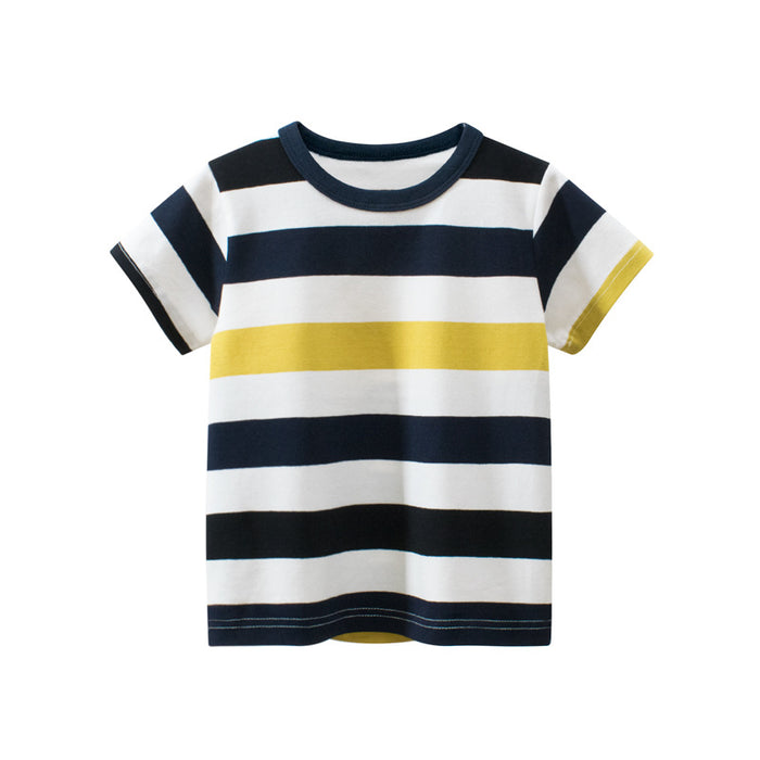 Boys' stripe half sleeve