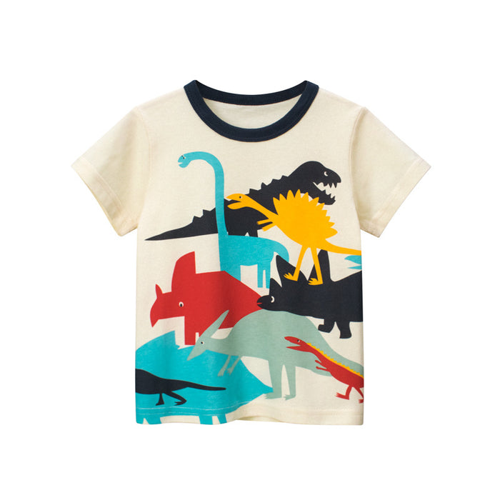 Boys' short sleeve T-shirt children's clothing dinosaur