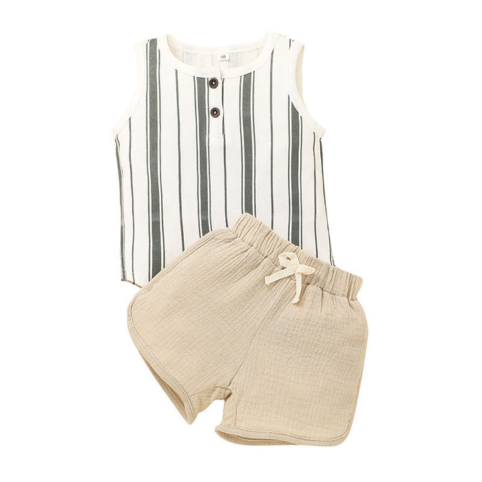 Boys' Summer Casual Kids' Sportswear Vest Set