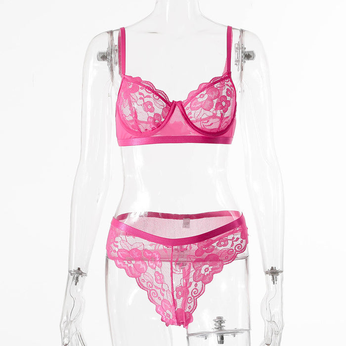 Women's Sexy Lingerie Fashion Lace Push Up Underwear Set