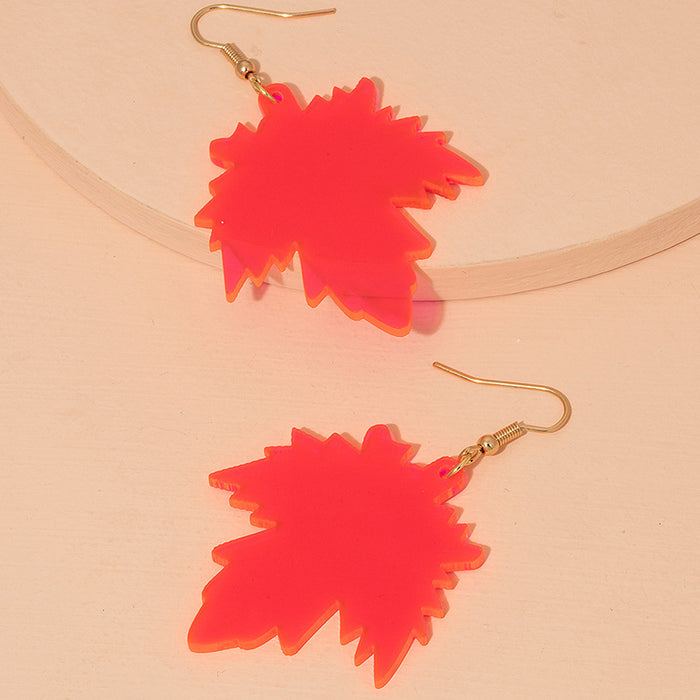 New Exaggerated Pop Maple Leaf Women's Earrings