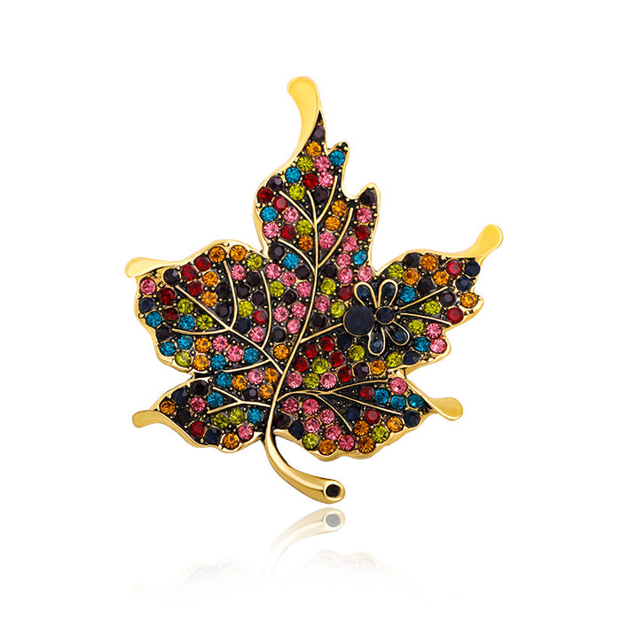 Vintage Maple Leaf Brooch Fashion Botanical Feminine Pin