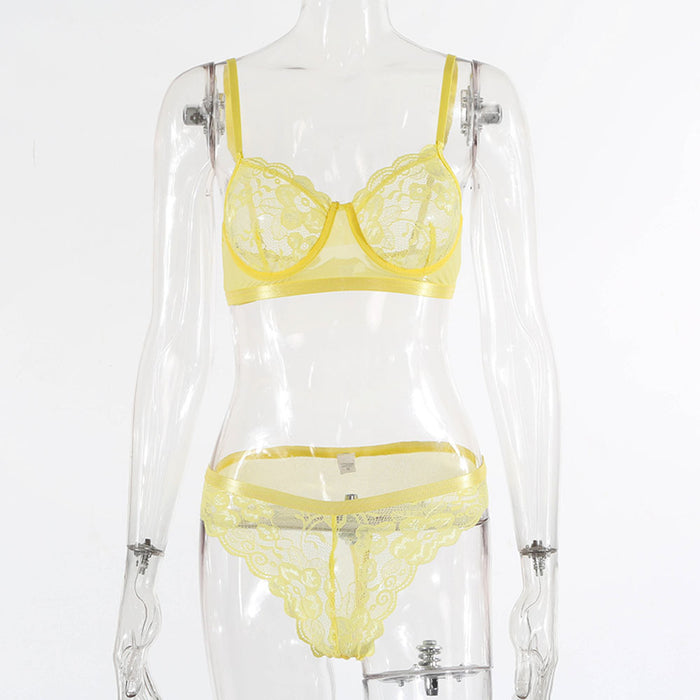 Women's Sexy Lingerie Fashion Lace Push Up Underwear Set