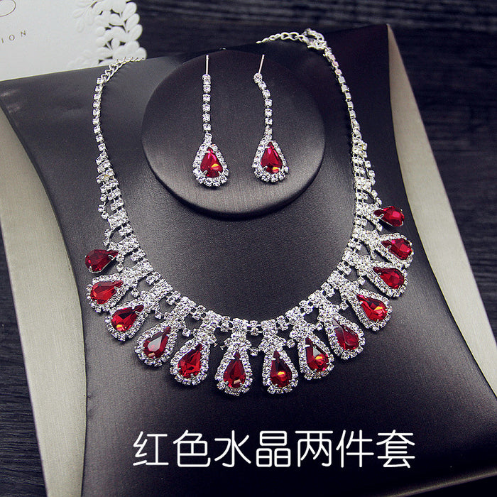 Personalized Fashion Female Jewelry Necklace Earrings Two Piece Set