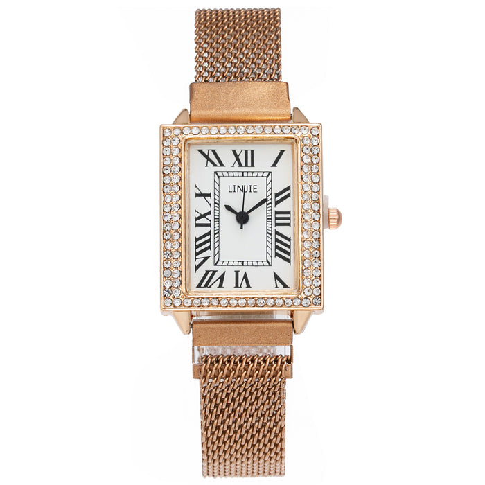 New Stainless Steel Women Wristwatch Quartz Fashion Casual Clock LLZ20032
