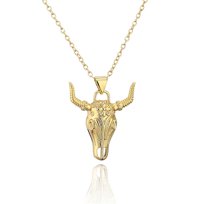New Niche Personalized Gold Tauren Pendant Necklace