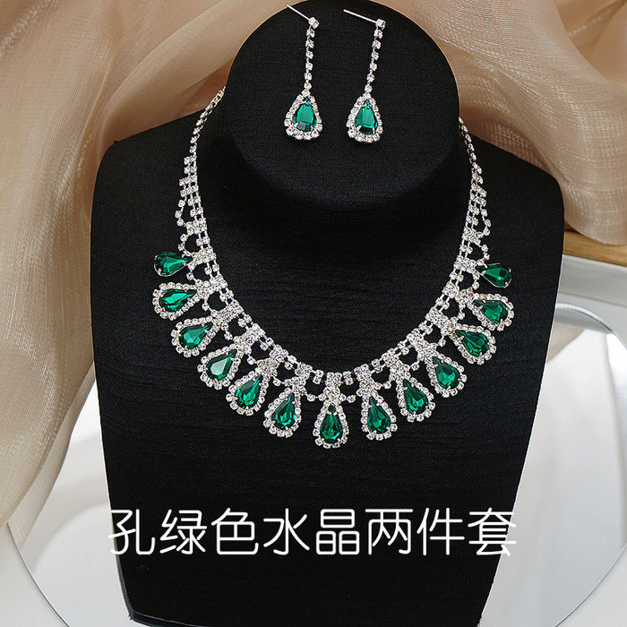 Personalized Fashion Female Jewelry Necklace Earrings Two Piece Set