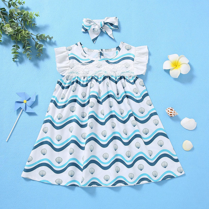 Girls sleeveless Ruffle Dress children's wear