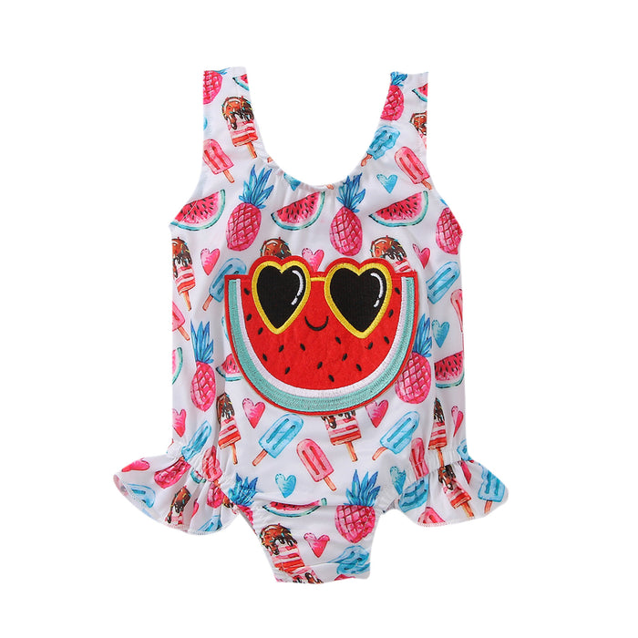 Watermelon full print sleeveless universal cute swimsuit