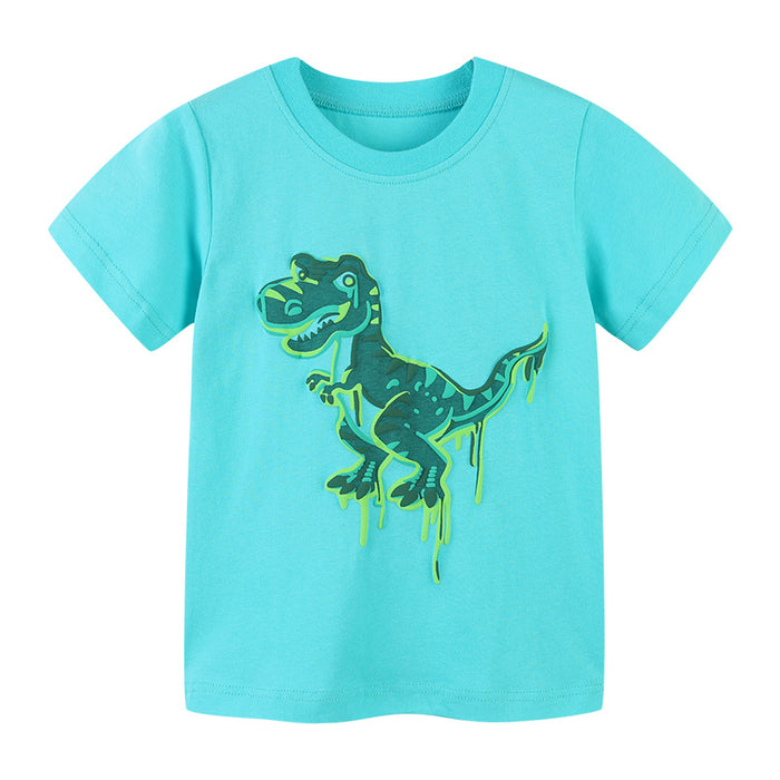 Round neck printed baby top
