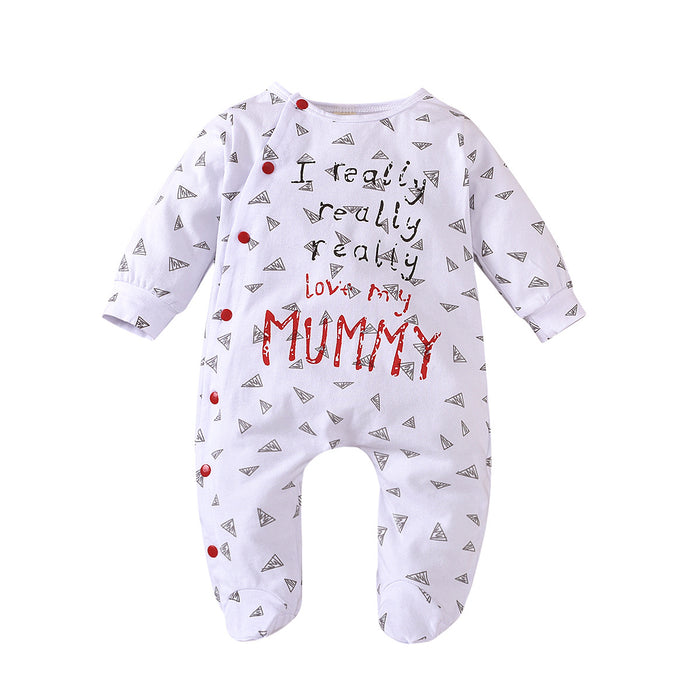 White long sleeved printed BODYSUIT