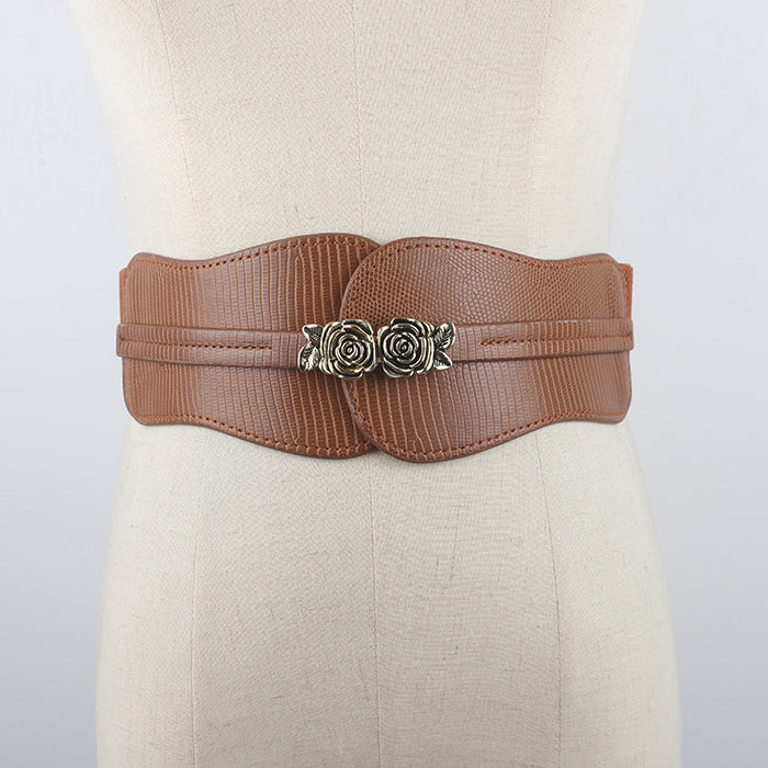 Women's Fashion Simple Red Decorative Girdle Belt