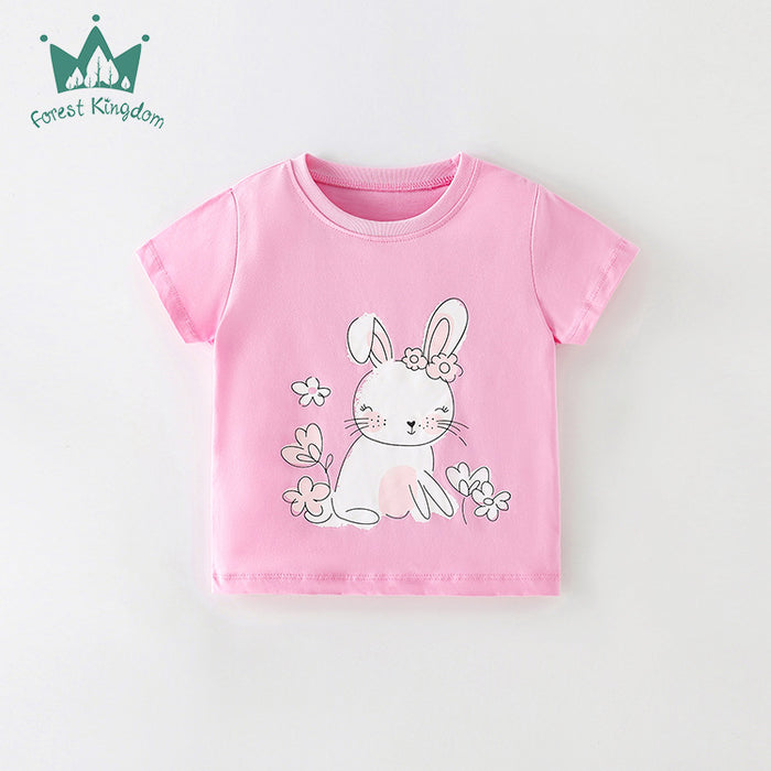 Children's short sleeve T-shirt girls