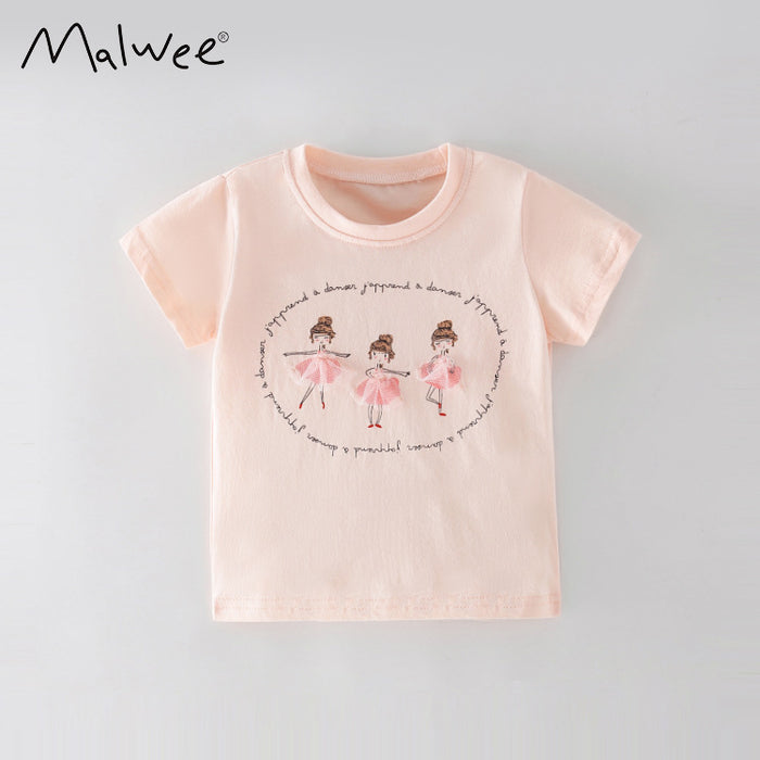 Children's short sleeved baby top