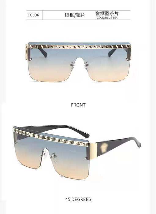Frameless men's Sunglasses sunscreen conjoined Sunglasses