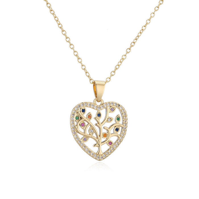 New Love Gold Color Tree of Life Pendant Necklace