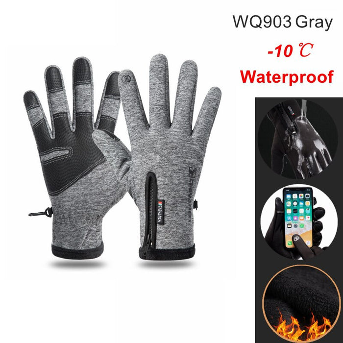 Touch Screen Men Cycling Gloves Waterproof